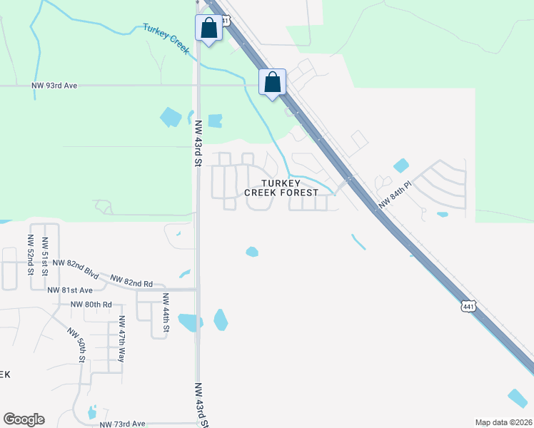 map of restaurants, bars, coffee shops, grocery stores, and more near 8533 Northwest 40th Terrace in Gainesville