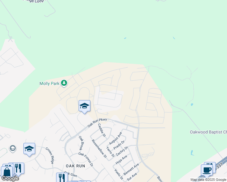 map of restaurants, bars, coffee shops, grocery stores, and more near 2014 Flametree Avenue in New Braunfels