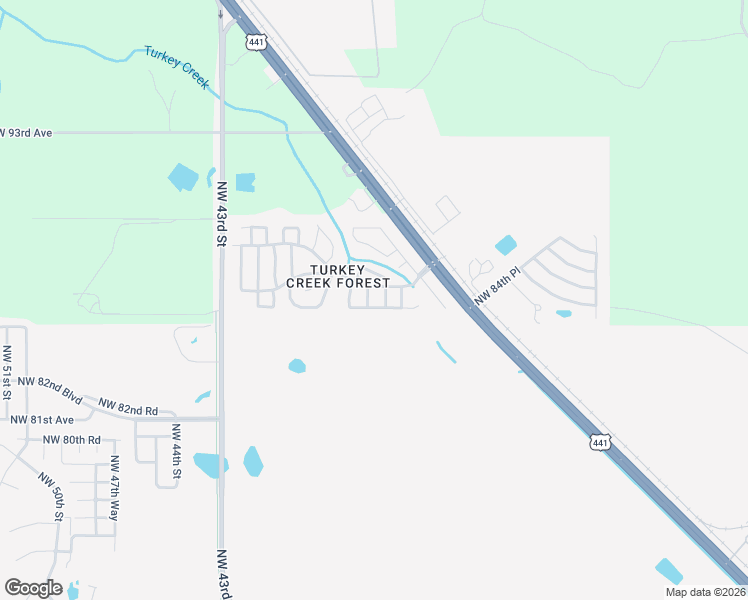 map of restaurants, bars, coffee shops, grocery stores, and more near 8503 Northwest 39th Terrace in Gainesville