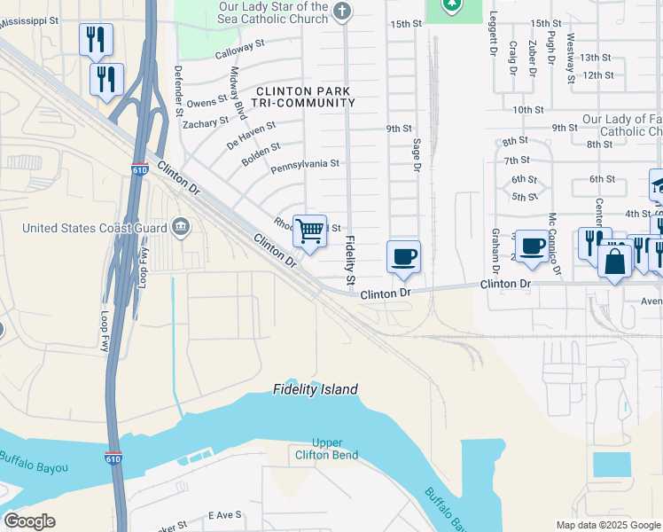 map of restaurants, bars, coffee shops, grocery stores, and more near 306 New Hampshire Street in Houston