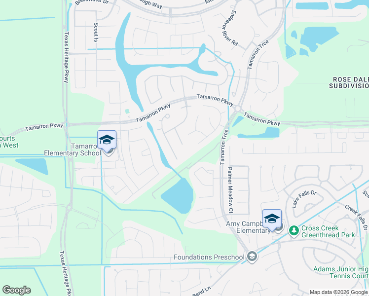 map of restaurants, bars, coffee shops, grocery stores, and more near 3842 Keatings Lagoon Court in Katy