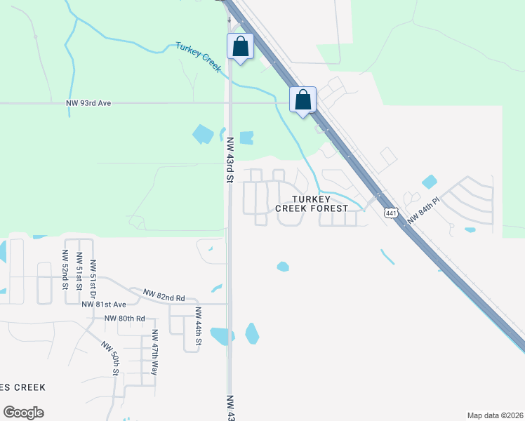 map of restaurants, bars, coffee shops, grocery stores, and more near 8620 Northwest 13th Street in Gainesville