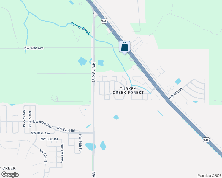 map of restaurants, bars, coffee shops, grocery stores, and more near 8690 Northwest 41st Terrace in Gainesville