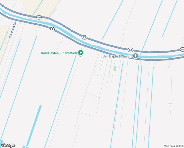 map of restaurants, bars, coffee shops, grocery stores, and more near 100 X Bypass Road in Raceland