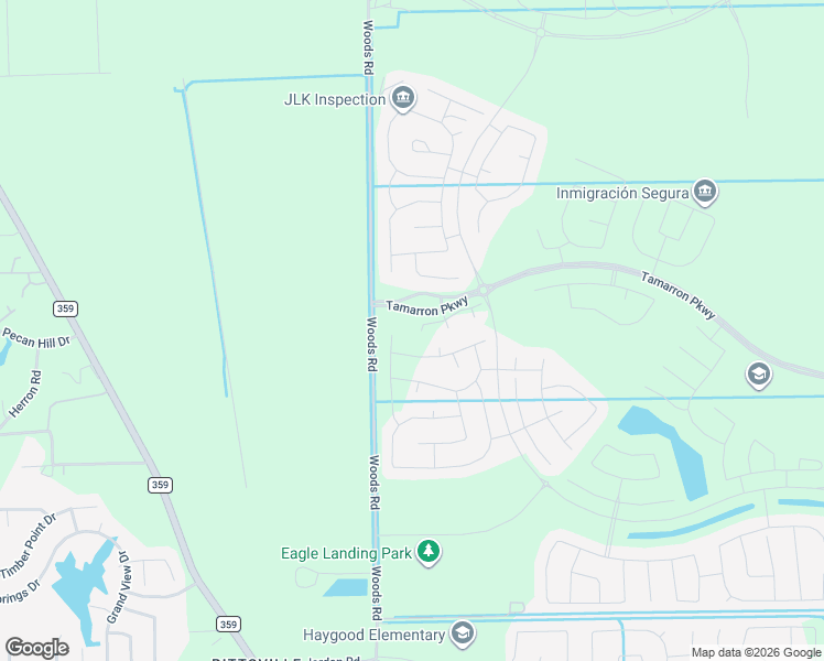 map of restaurants, bars, coffee shops, grocery stores, and more near 31730 Barrymoor Trace in Brookshire