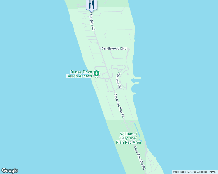 map of restaurants, bars, coffee shops, grocery stores, and more near 131 West Ovation Drive in Port St. Joe