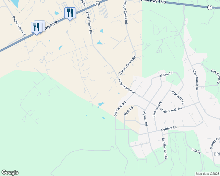 map of restaurants, bars, coffee shops, grocery stores, and more near 924 Wagon Creek Road in Bandera