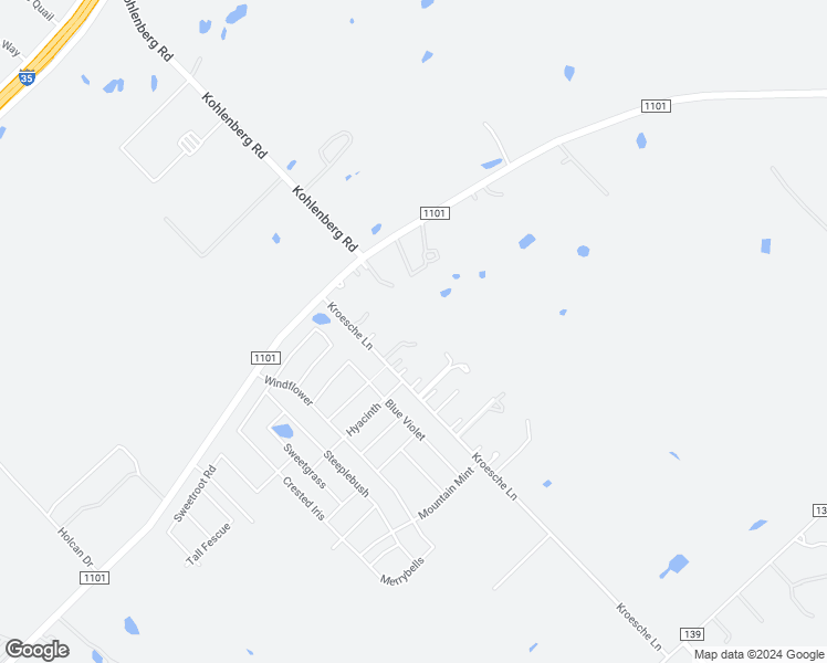 map of restaurants, bars, coffee shops, grocery stores, and more near 831 Kroesche Lane in New Braunfels