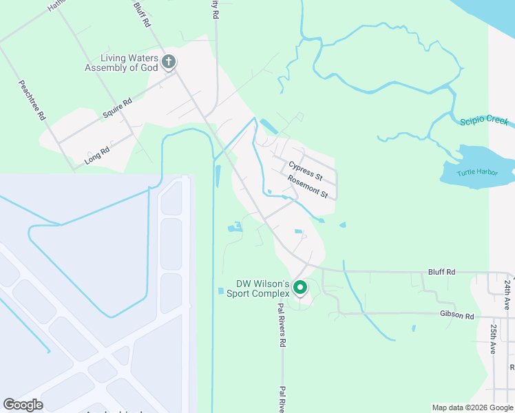 map of restaurants, bars, coffee shops, grocery stores, and more near 1089 Bluff Road in Apalachicola