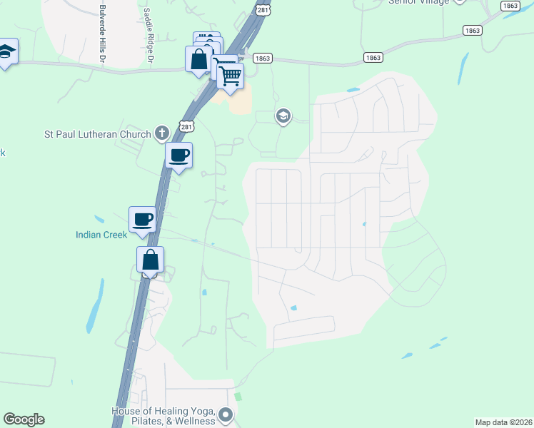 map of restaurants, bars, coffee shops, grocery stores, and more near 29557 Summer Copper in Bulverde