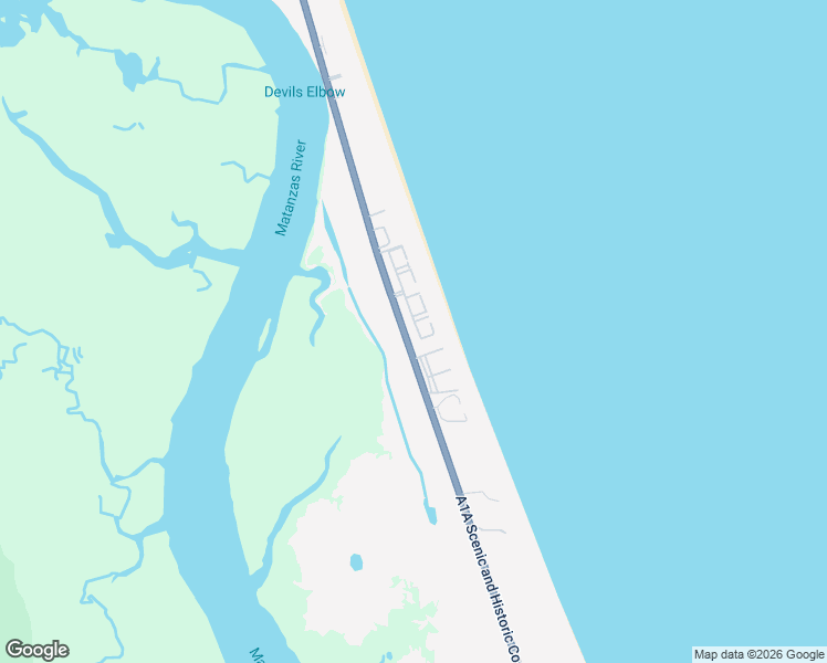 map of restaurants, bars, coffee shops, grocery stores, and more near 8105 A1A South in St. Augustine