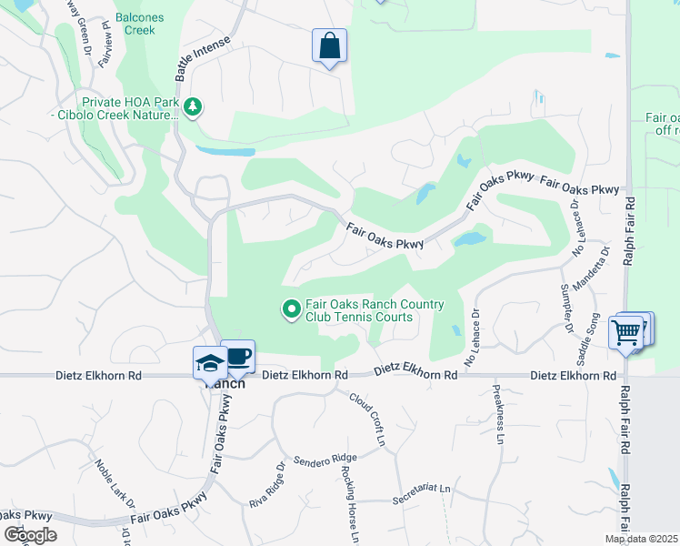 map of restaurants, bars, coffee shops, grocery stores, and more near 7746 Terra Manor in Fair Oaks Ranch