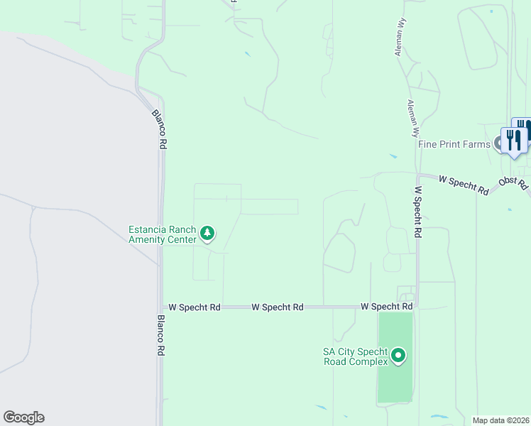 map of restaurants, bars, coffee shops, grocery stores, and more near in Timberwood Park
