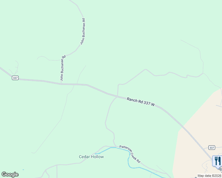 map of restaurants, bars, coffee shops, grocery stores, and more near 1850 Ranch Road 337 in Leakey