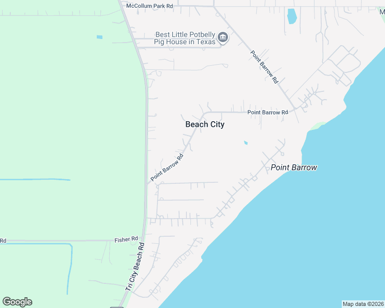 map of restaurants, bars, coffee shops, grocery stores, and more near 9010 Point Barrow Road in Beach City