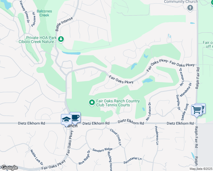 map of restaurants, bars, coffee shops, grocery stores, and more near 29604 Terra Vista in Fair Oaks Ranch