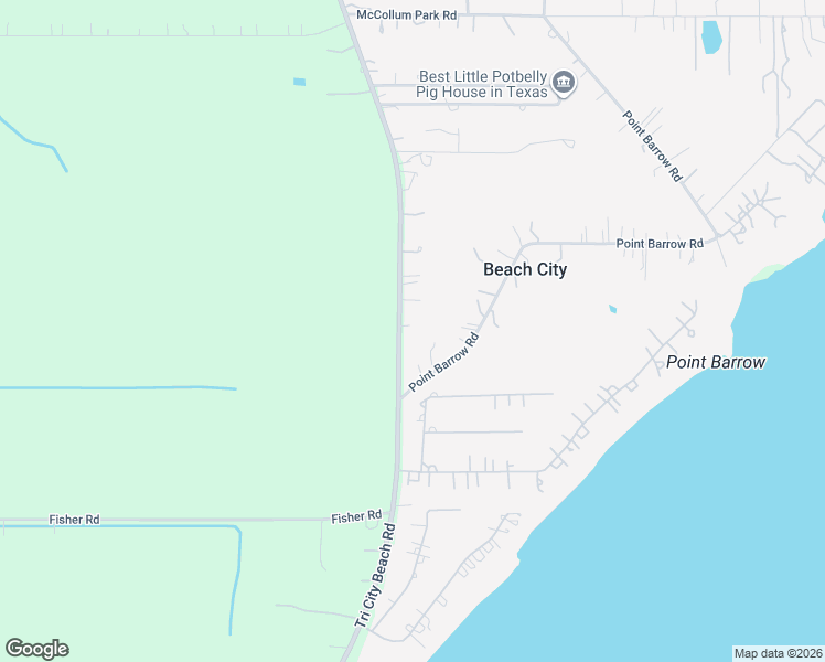 map of restaurants, bars, coffee shops, grocery stores, and more near 13900 Tri City Beach Road in Baytown