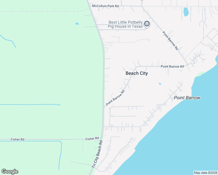 map of restaurants, bars, coffee shops, grocery stores, and more near 13900 Tri City Beach Road in Baytown