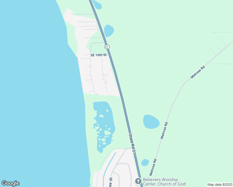 map of restaurants, bars, coffee shops, grocery stores, and more near 1270 State Road 21 in Melrose