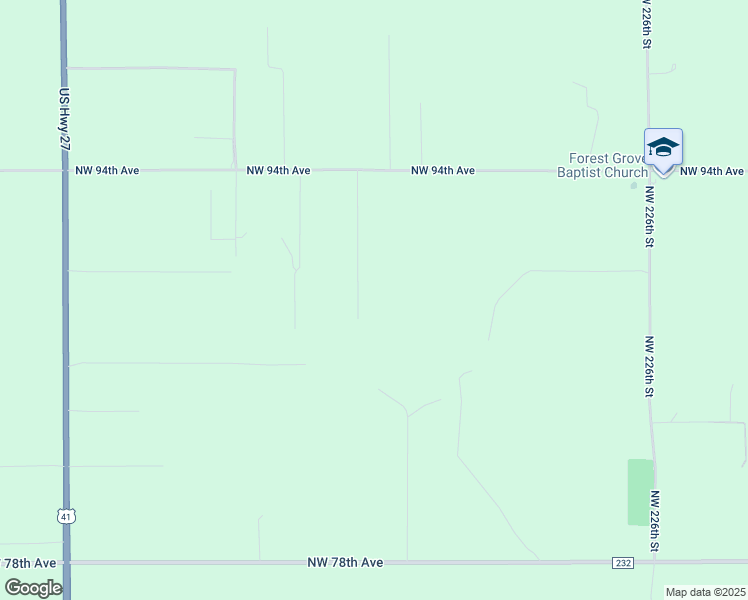 map of restaurants, bars, coffee shops, grocery stores, and more near 9315-9321 Northwest 238 Street in Alachua