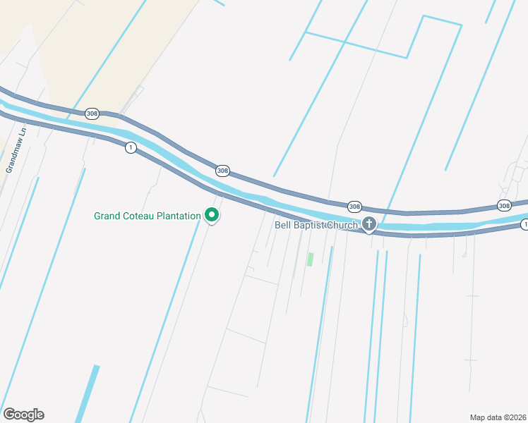 map of restaurants, bars, coffee shops, grocery stores, and more near 2-98 X Bypass Road in Raceland