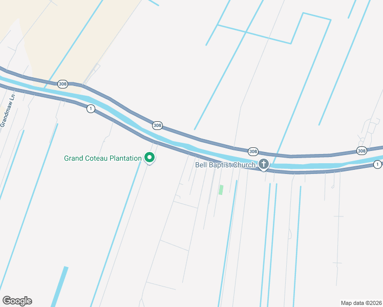 map of restaurants, bars, coffee shops, grocery stores, and more near 2-98 X Bypass Road in Raceland