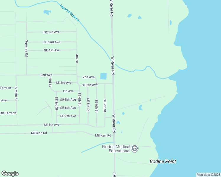 map of restaurants, bars, coffee shops, grocery stores, and more near 698 West River Road in Palatka