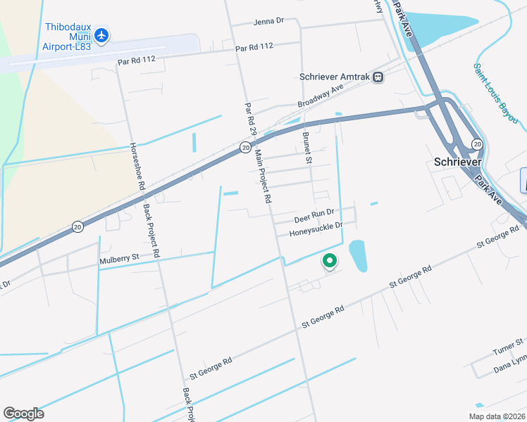 map of restaurants, bars, coffee shops, grocery stores, and more near 148-214 Main Project Road in Schriever