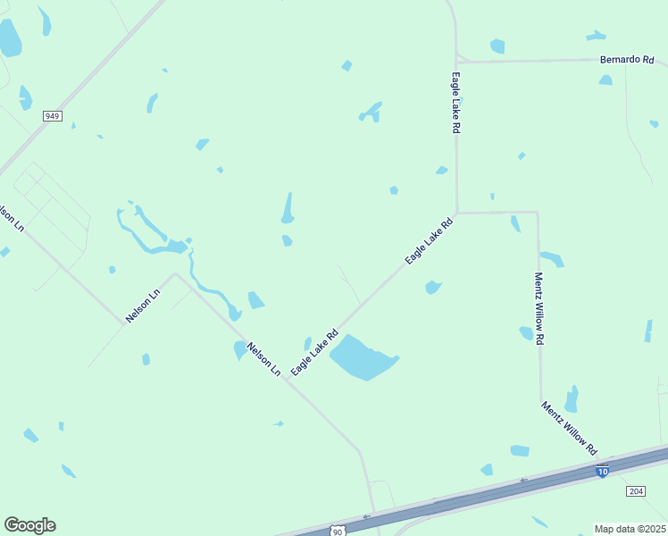 map of restaurants, bars, coffee shops, grocery stores, and more near Eagle Lake Road in Cat Spring