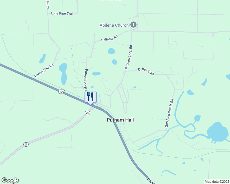 map of restaurants, bars, coffee shops, grocery stores, and more near in Putnam Hall