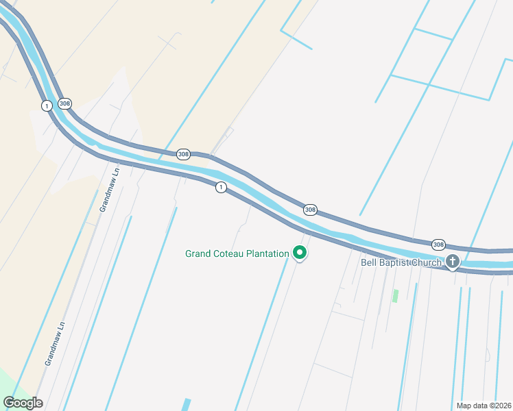 map of restaurants, bars, coffee shops, grocery stores, and more near 2601-2627 Highway 1 in Raceland
