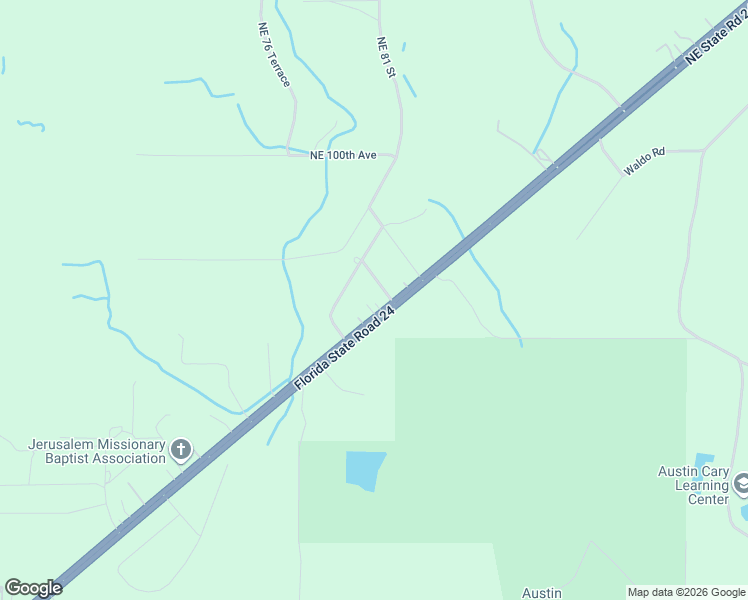 map of restaurants, bars, coffee shops, grocery stores, and more near 9428 Northeast Waldo Road in Gainesville