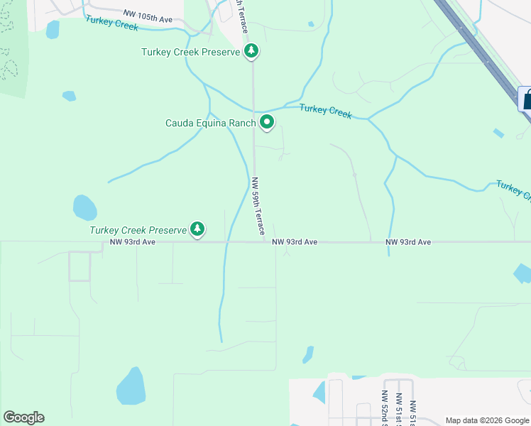 map of restaurants, bars, coffee shops, grocery stores, and more near 9327 Northwest 59 Terrace in Gainesville