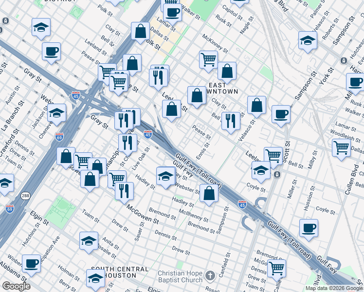 map of restaurants, bars, coffee shops, grocery stores, and more near 1768 Aden Mist Drive in Houston
