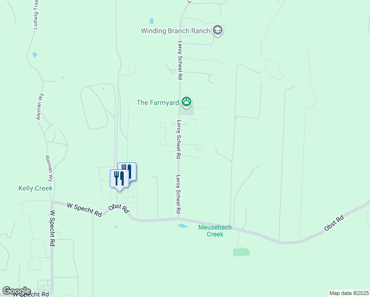 map of restaurants, bars, coffee shops, grocery stores, and more near 29950 Leroy Scheel Rd in Bulverde