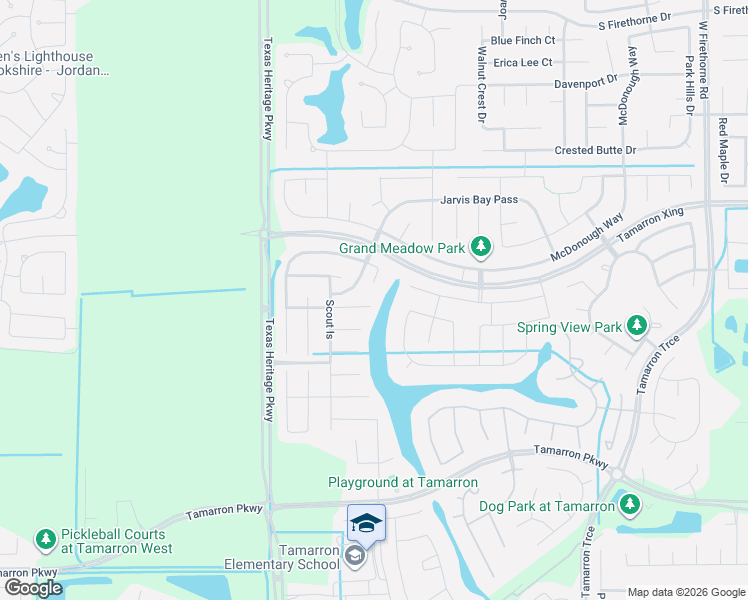 map of restaurants, bars, coffee shops, grocery stores, and more near 3115 Floral Park Court in Katy