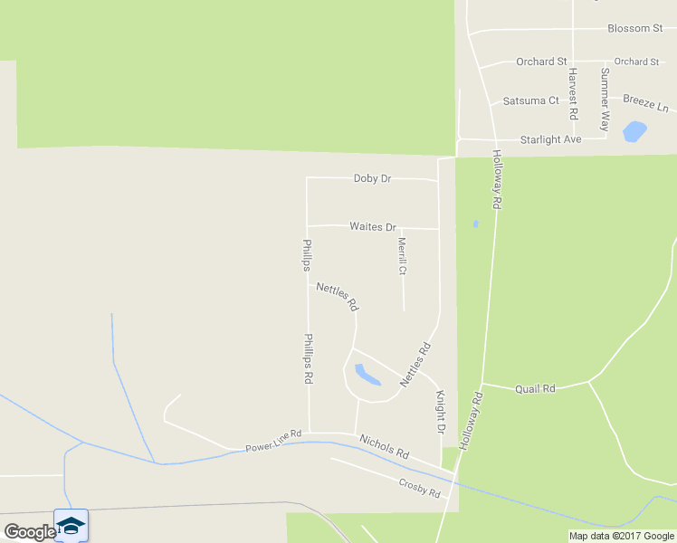 map of restaurants, bars, coffee shops, grocery stores, and more near 128 Phillips Road in Florahome