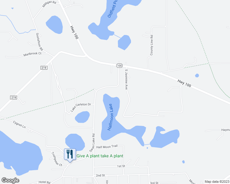 map of restaurants, bars, coffee shops, grocery stores, and more near 302 Swan Lake Drive in Melrose