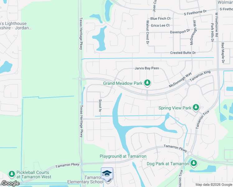 map of restaurants, bars, coffee shops, grocery stores, and more near 3115 Floral Park Court in Katy