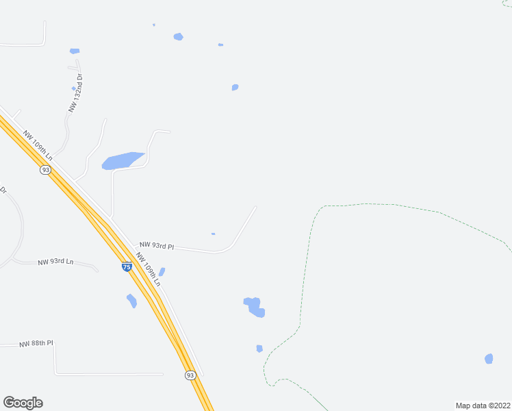 map of restaurants, bars, coffee shops, grocery stores, and more near 12720 Northwest 109th Lane in Alachua