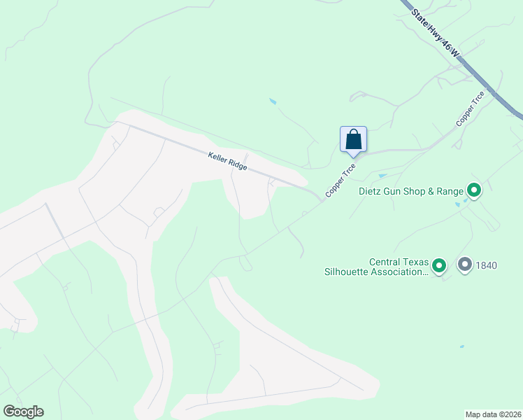 map of restaurants, bars, coffee shops, grocery stores, and more near 5731 Copper Forest in New Braunfels