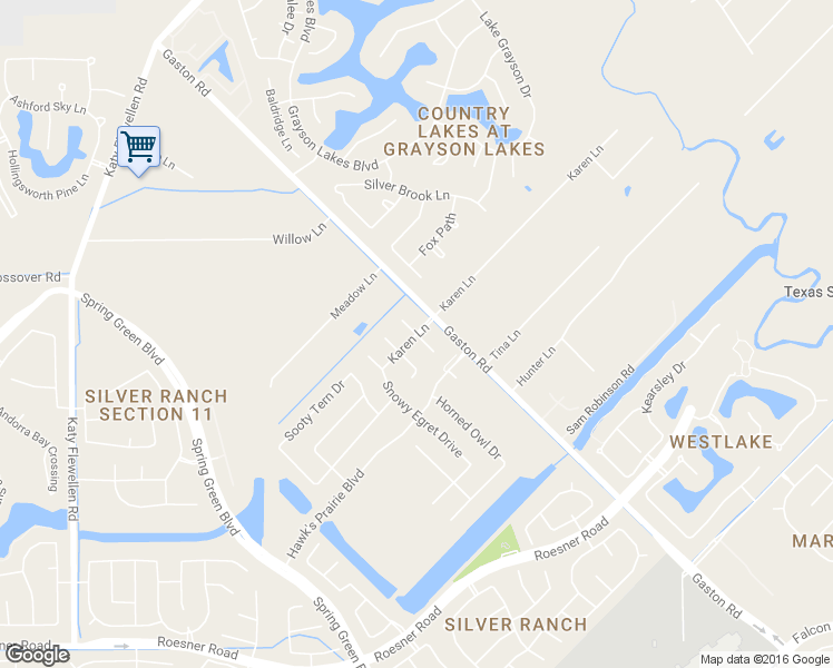 map of restaurants, bars, coffee shops, grocery stores, and more near Wild Peregrine Circle in Katy