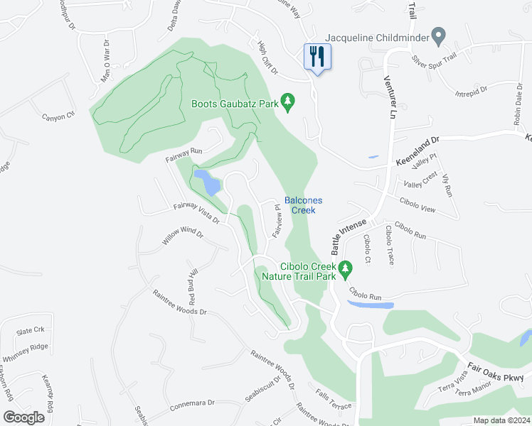 map of restaurants, bars, coffee shops, grocery stores, and more near 8526 Fairway Green Drive in Boerne
