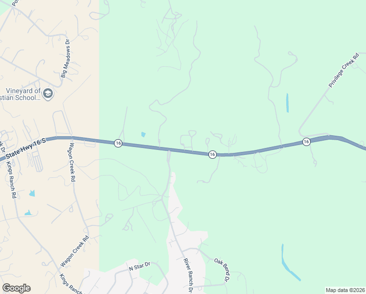map of restaurants, bars, coffee shops, grocery stores, and more near 4995 Texas 16 in Bandera