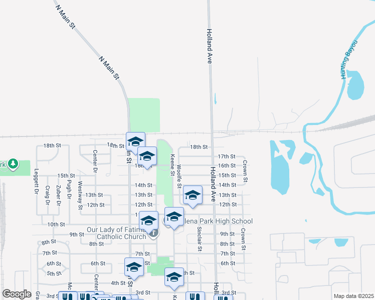 map of restaurants, bars, coffee shops, grocery stores, and more near 1411 17th Street in Galena Park