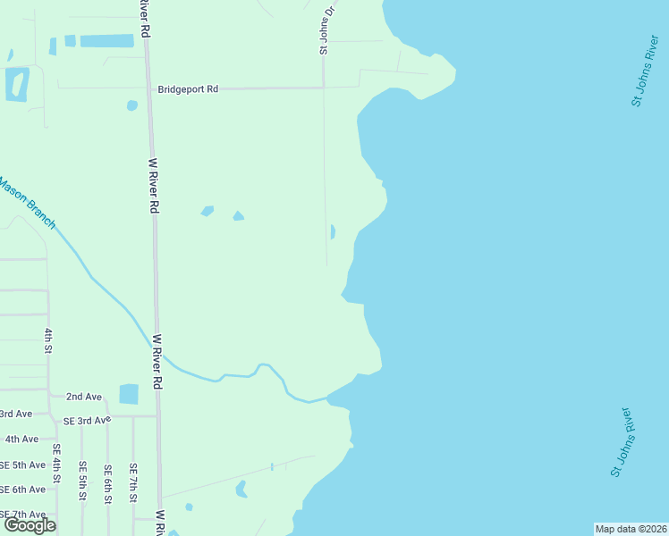 map of restaurants, bars, coffee shops, grocery stores, and more near 250 Saint Johns Drive in Palatka