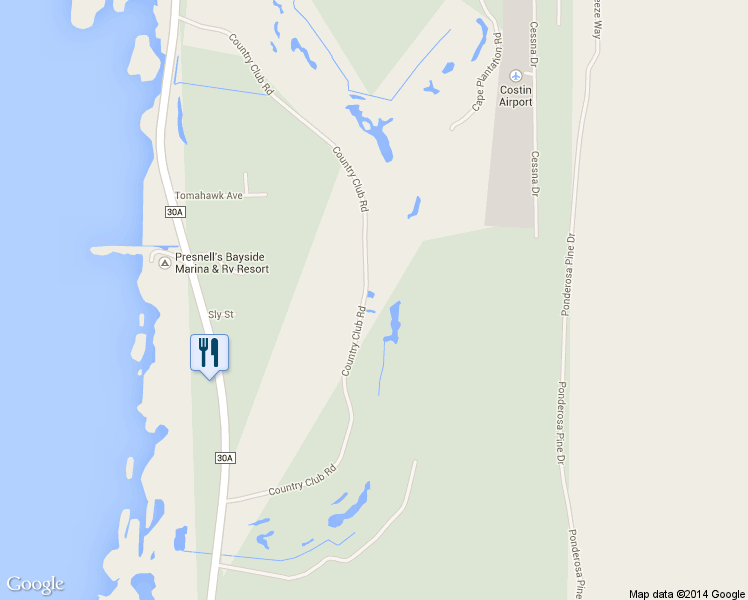 map of restaurants, bars, coffee shops, grocery stores, and more near 874 Country Club Rd in Port St Joe