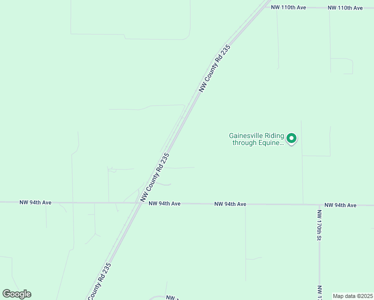 map of restaurants, bars, coffee shops, grocery stores, and more near 9921 Northwest County Road 235th in Alachua
