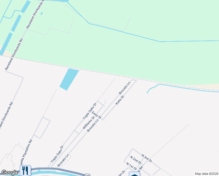 map of restaurants, bars, coffee shops, grocery stores, and more near 514-798 Triple Oaks Drive in Raceland