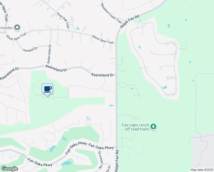 map of restaurants, bars, coffee shops, grocery stores, and more near 30420 Saratoga Lane in Fair Oaks Ranch